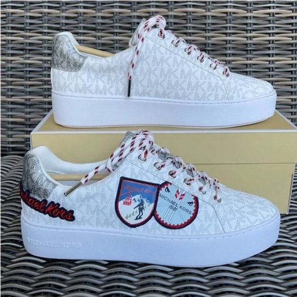 Michael Kors Poppy Lace Up MK Sig Small/MK Logo Ski Patch WMNS - Picture 2 of 16